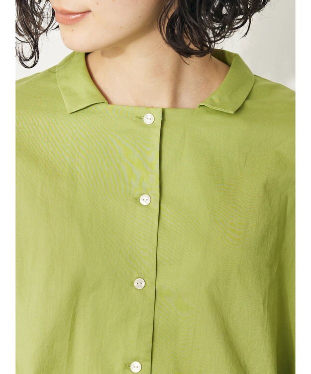CRAFT STANDARD BOUTIQUE ペプラムブラウス Lime Green
