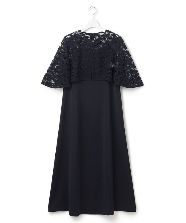 23区 【APPLAUDIR】マニフィークレースコンビ ドレス ネイビー系