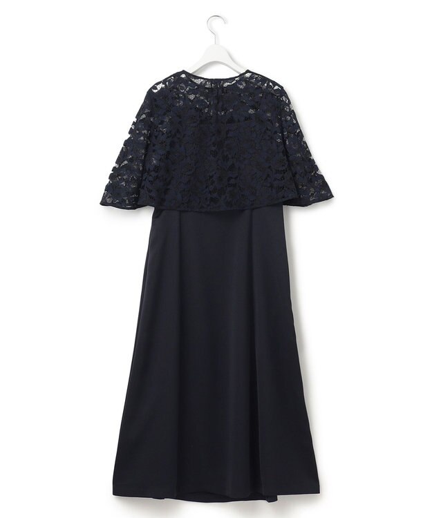 23区 【APPLAUDIR】マニフィークレースコンビ ドレス ネイビー系
