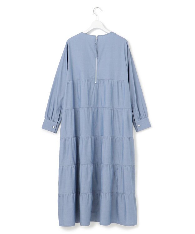 J.PRESS YORK STREET 【WOMEN】ティアード ワンピース ブルー系