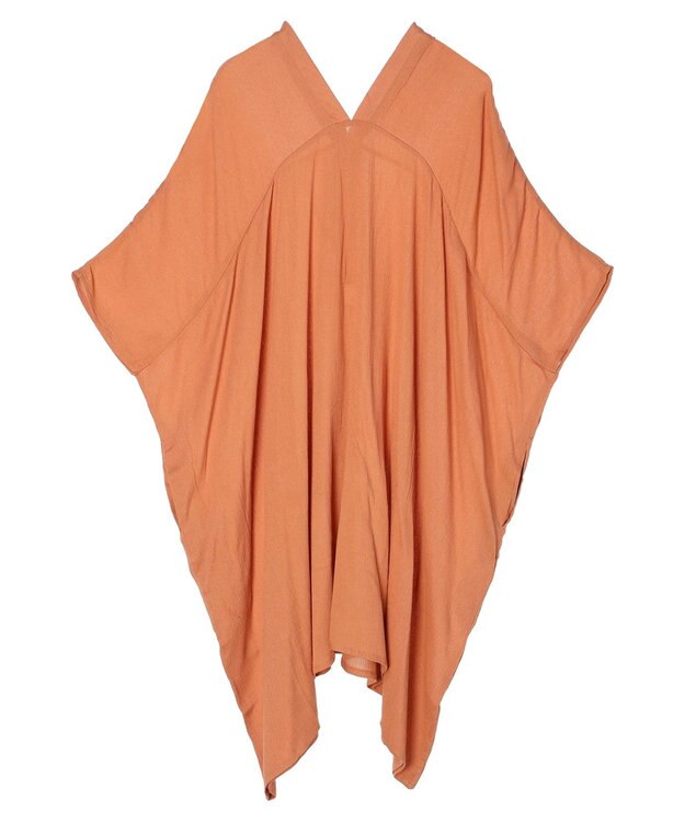 earth music&ecology レーヨンビッグシャツチュニック Orange