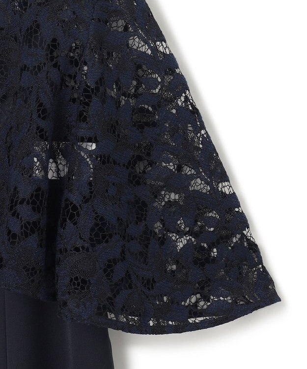 23区 【APPLAUDIR】マニフィークレースコンビ ドレス ネイビー系