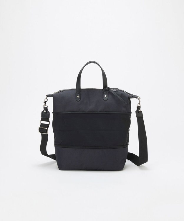 TOPKAPI 【TREASURE TOPKAPI】ナイロンコンビ 2way チェンジング トートバッグ ショルダーベルト付き ブラック