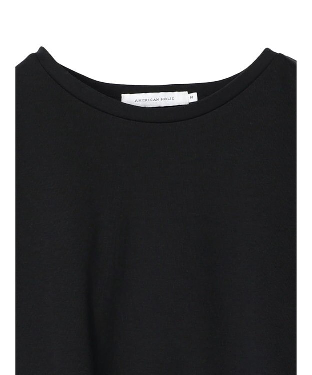 AMERICAN HOLIC 袖フレア５分袖カットプルオーバー Black