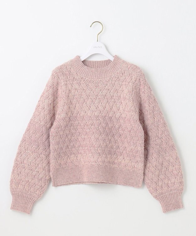 ANY SIS 【洗える】ミックスカラー ニット ピンク