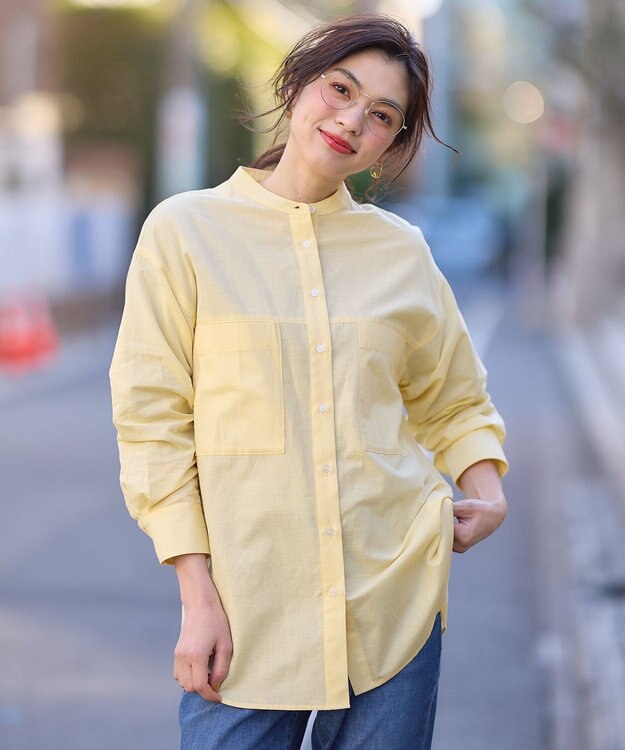 ANY コットンリネンシャツ イエロー