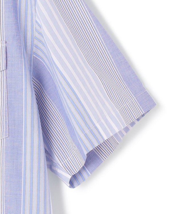 J.PRESS YORK STREET 【UNISEX】マルチストライプ シャツ サックスブルー系7