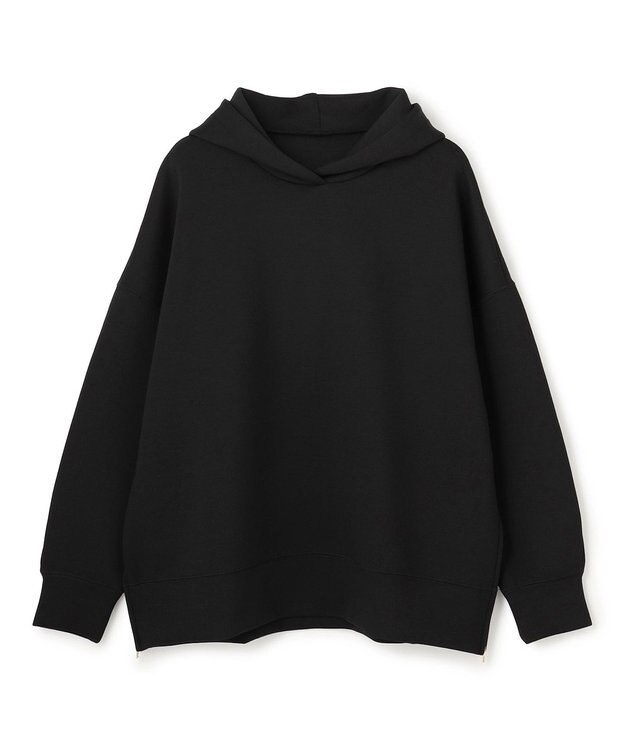 UNFILO BEAUTY FORM JERSEY サイドZIP フーディ ブラック