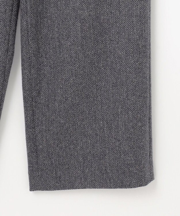J.PRESS LADIES ネップヘリンボーンワイドパンツ グレー系