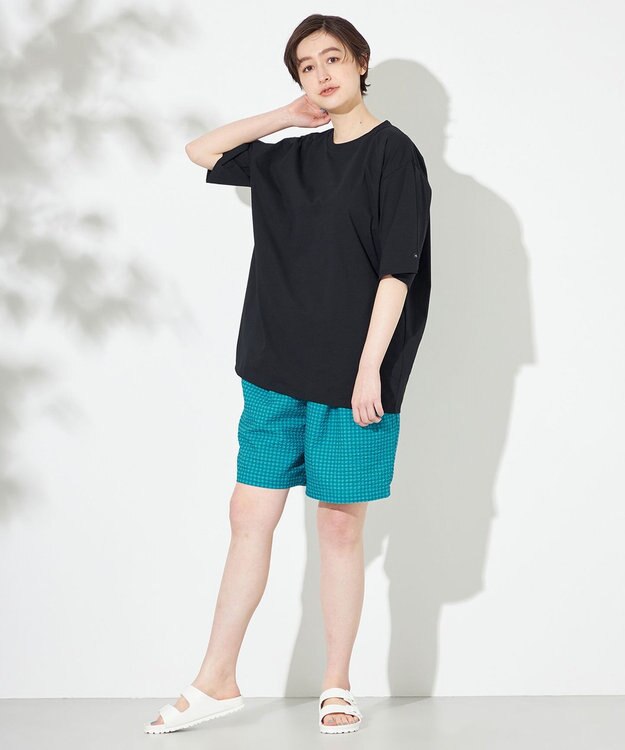 HELLY HANSEN 【ストレッチ・速乾・耐海水・耐塩素・UVカット】ショートスリーブ アンヒビアスティー ブラック