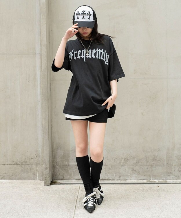 WEGO 【ユニセックス着用ITEM】アンサンブルグラフィックT（SS） ブラック中濃色