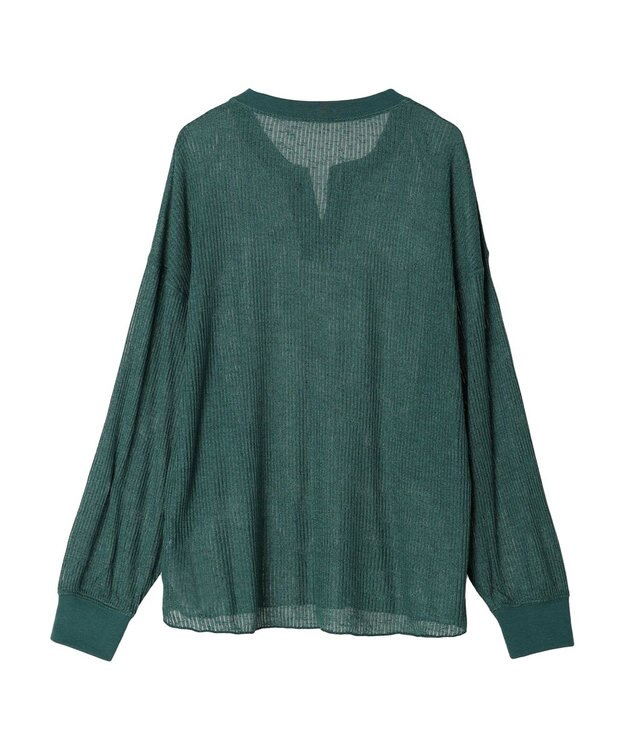 earth music&ecology シアーリブドルマンプルオーバー Green