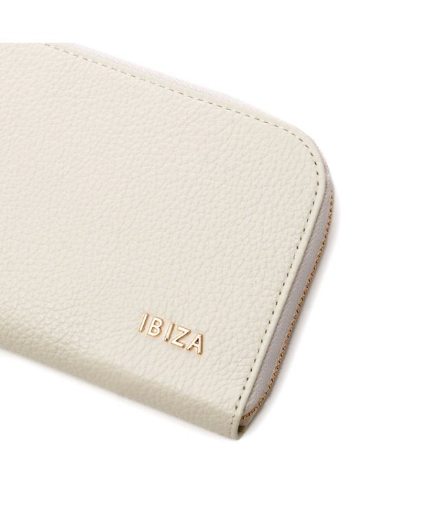 IBIZA アニマーダ　牛革　L字ファスナー長財布（ゾウ） アイボリー
