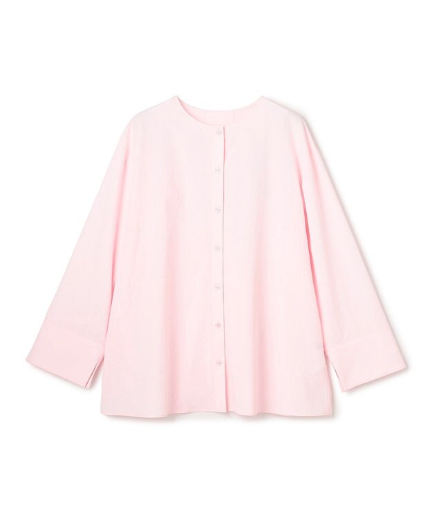 UNFILO 【WEB限定カラー】バックリボン イージーケアシャツ ピンク