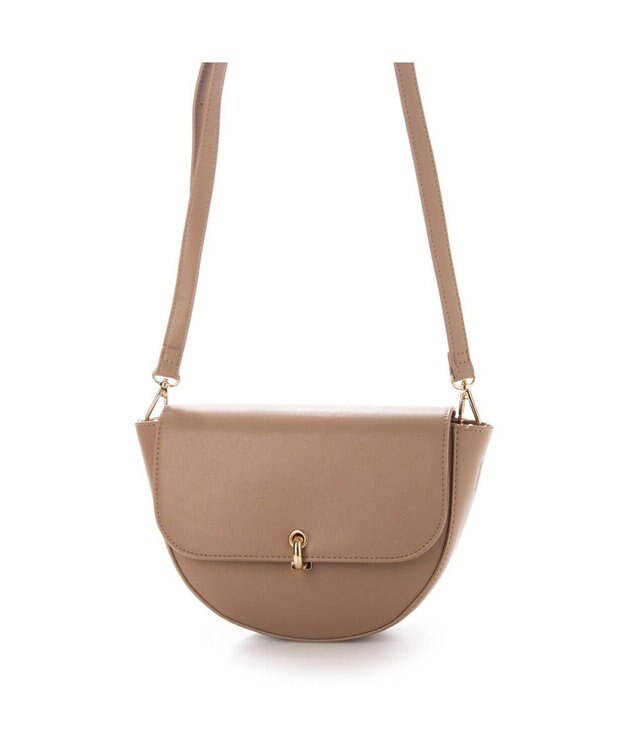 UNBILLION cachecache 財布ポーチ付きハーフムーンショルダーバッグ オーク