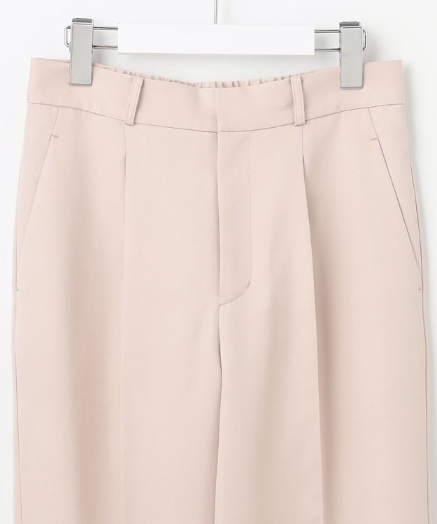 Feroux 【洗える】パールポイントテーパード パンツ ベージュ系