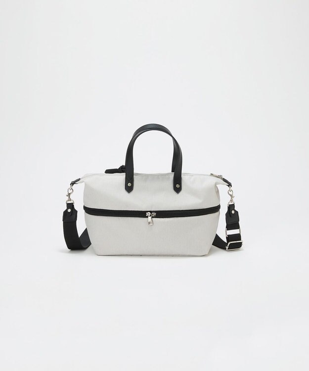 TOPKAPI 【TREASURE TOPKAPI】ナイロンコンビ 2way チェンジング トートバッグ ショルダーベルト付き ライトグレー