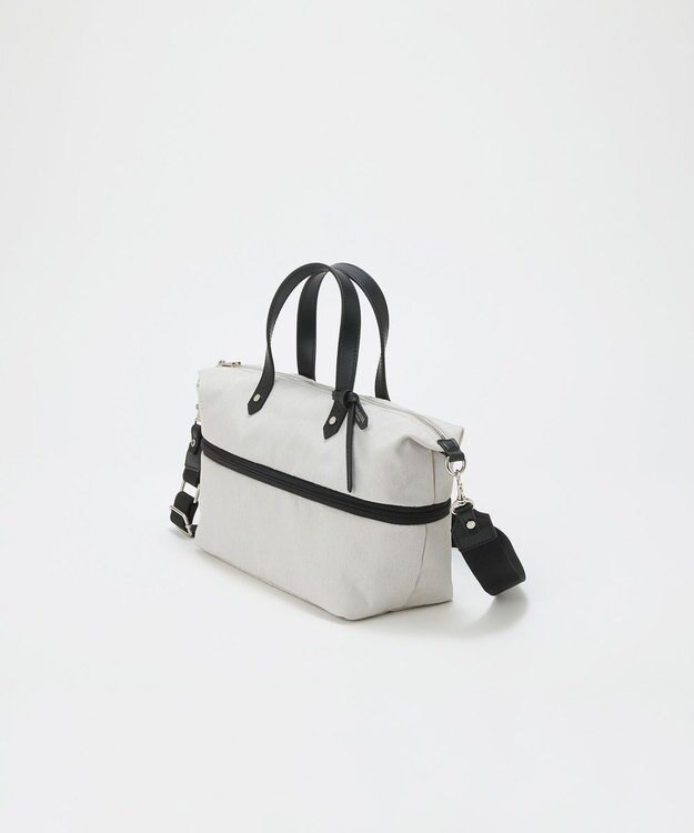 TOPKAPI 【TREASURE TOPKAPI】ナイロンコンビ 2way チェンジング トートバッグ ショルダーベルト付き ライトグレー