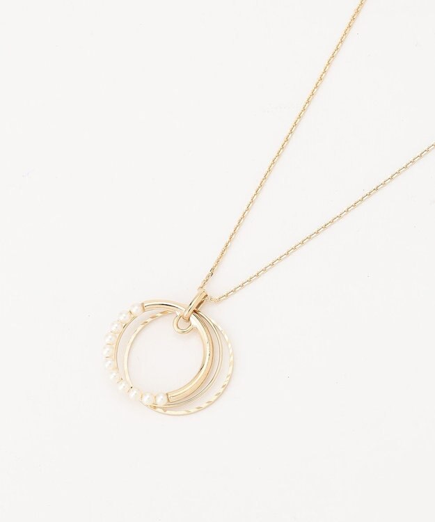 J.PRESS LADIES リングパール ワントップ ネックレス ゴールド系