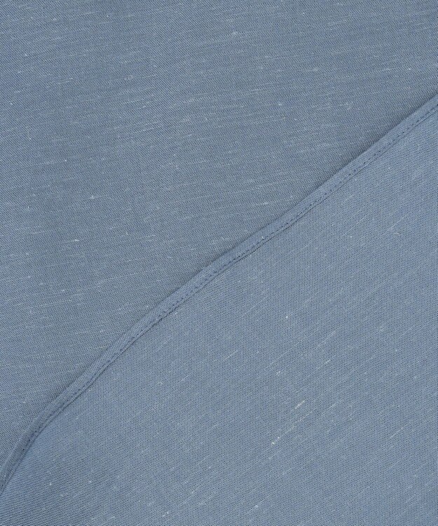 自由区 ナチュラルリネン ブラウス ブルー