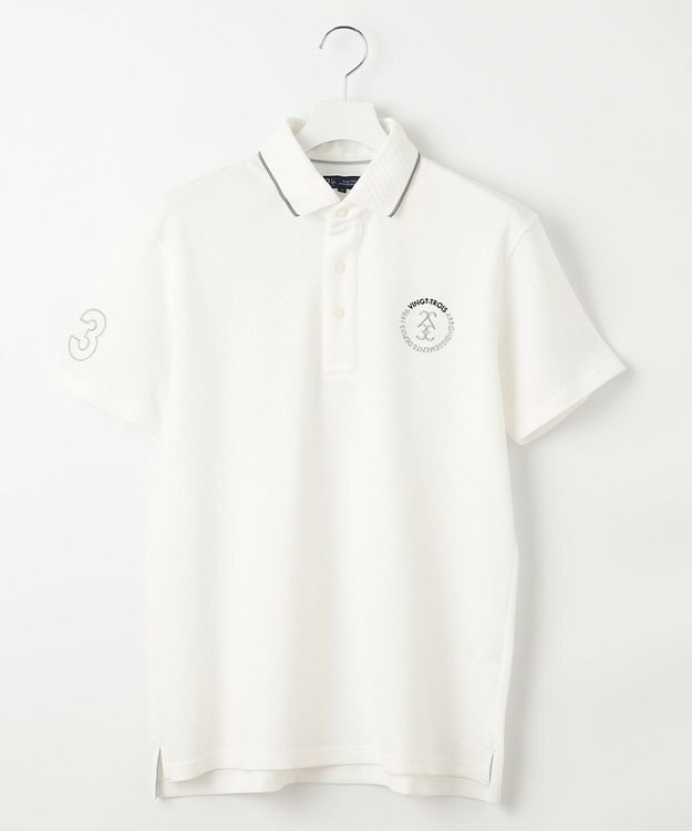 23区GOLF 【MEN】ナンバリングカノコ半袖ポロシャツ ホワイト系