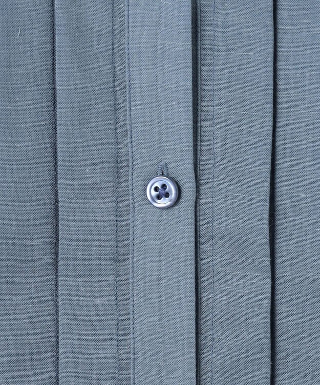 自由区 ナチュラルリネン ブラウス ブルー