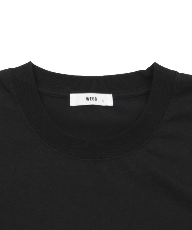 WEGO ダメージアップリケグラフィックT（SS） ブラック