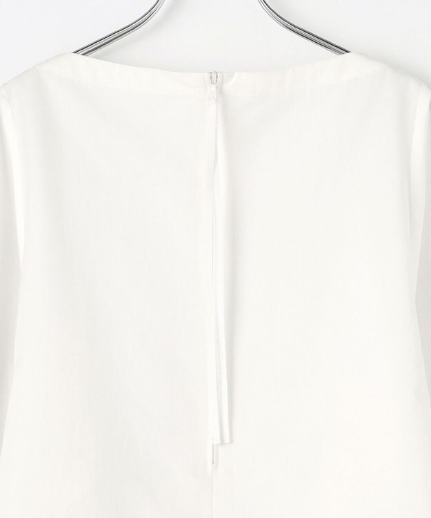 #Newans 【撥水】ボートネックリラクシーシャツ ホワイト