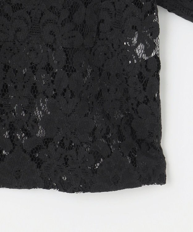 23区 【SLOW/一部店舗限定】好評につき追加生産！モチーフレース シャツ ブラック系