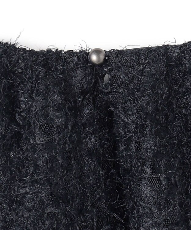 UNFILO L エアリーヤーン ギャザーブラウス ネイビー