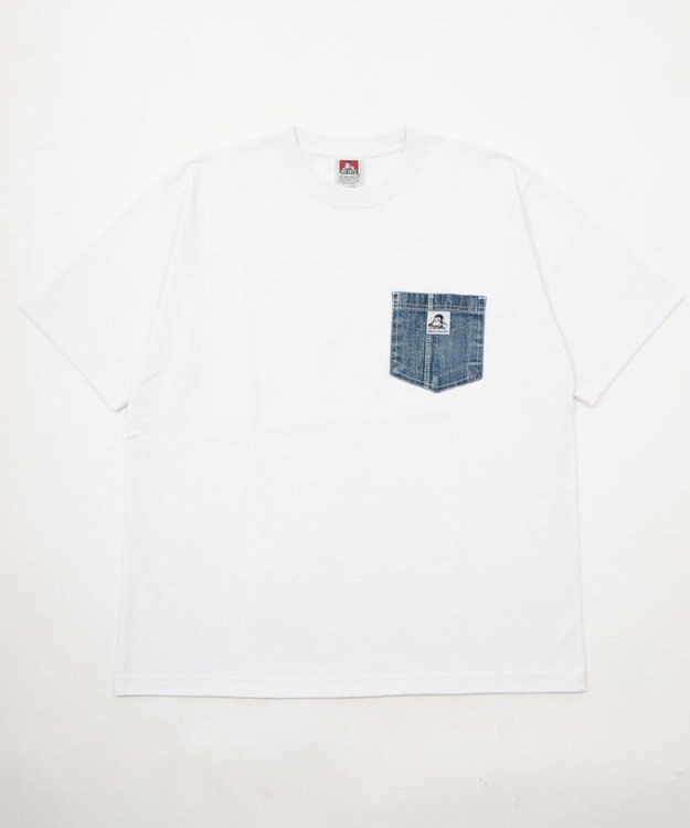 WEGO 【ユニセックス着用ITEM/MLサイズ展開】BENDAVISデニムポケットT（SS） オフホワイト