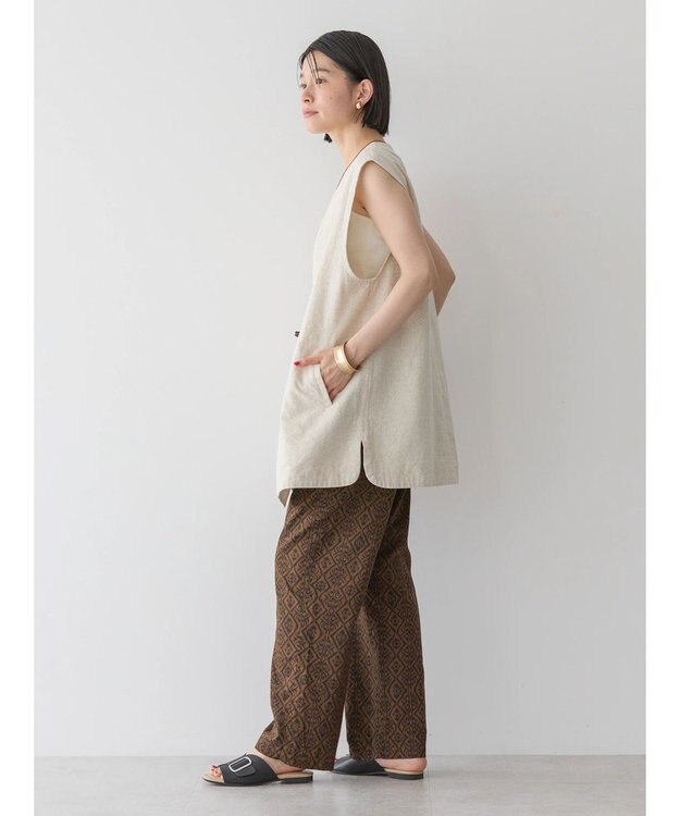 AMERICAN HOLIC リネンブレンドジレベスト Beige Mixture