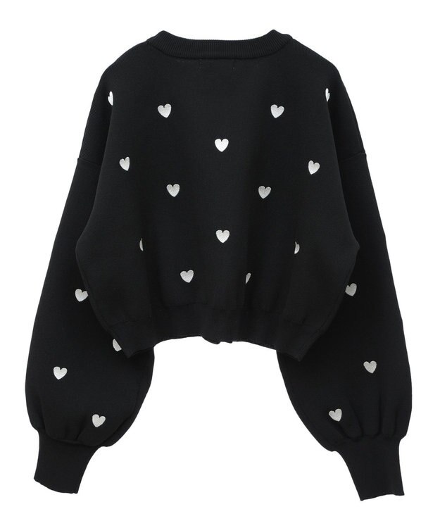 Green Parks ・ｓｗｉｎｇ　ｂｙ　ハート刺繍ニット Black