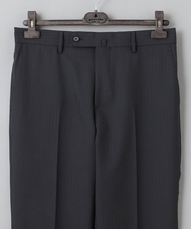 GOTAIRIKU 【オールシーズン対応】WOOL×POLYESTER ライトウェイト スーツ（ブラックストライプ） ブラック系1