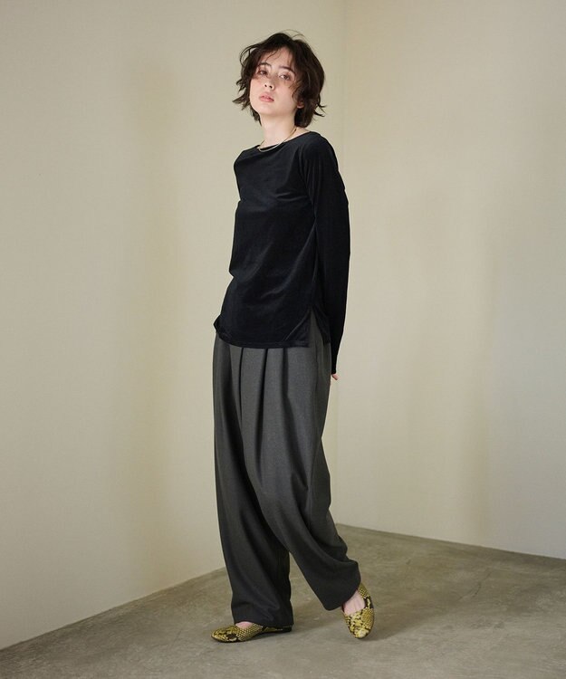 #Newans 【洗濯機可／ 前後着用可】 シアーベロアプルオーバー ブラック