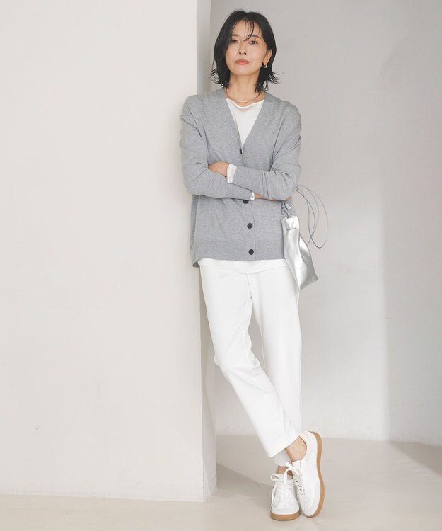 UNFILO 【新色追加】マイビューティニット カーディガン グレー