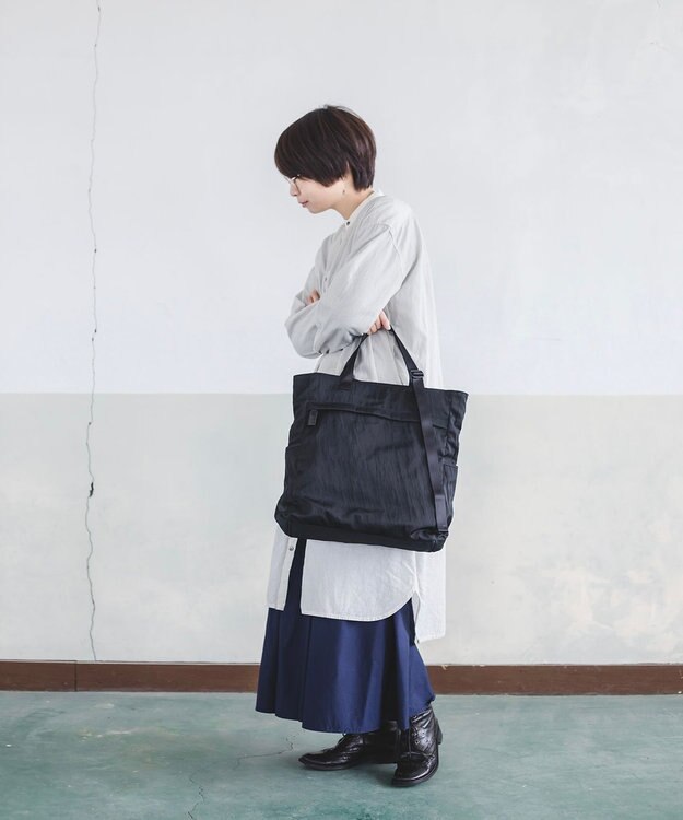 YUSHI RiVER - TOTEBAG トートバッグ  シワ加工 ブラック