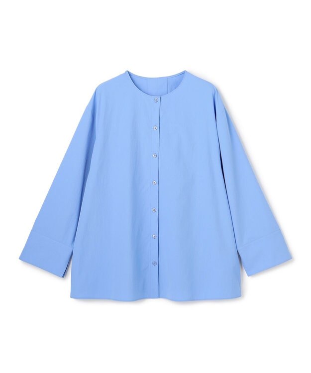 UNFILO 【WEB限定カラー】バックリボン イージーケアシャツ ブルー