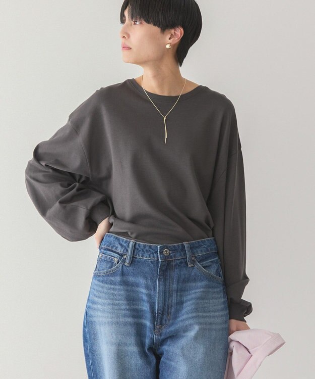 AMERICAN HOLIC 袖ボリュームカットプルオーバー Charcoal Gray