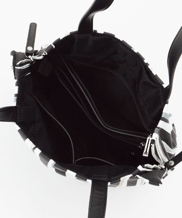 Y'SACCS 【ムック本掲載】ドローイングストライプ　ミニトートバッグ ブラック