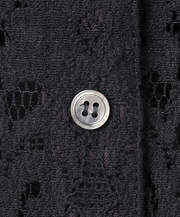 23区 【SLOW/一部店舗限定】好評につき追加生産！モチーフレース シャツ ブラック系