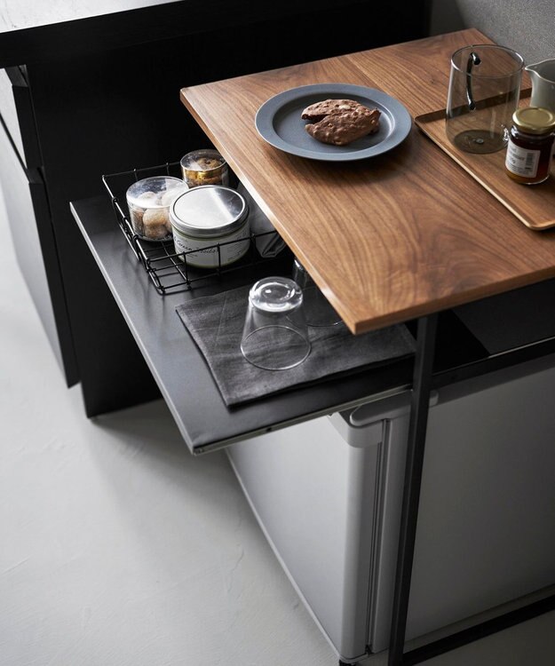 tower 引き出し付き冷蔵庫上ラック タワー 45L用 ブラック ブラック