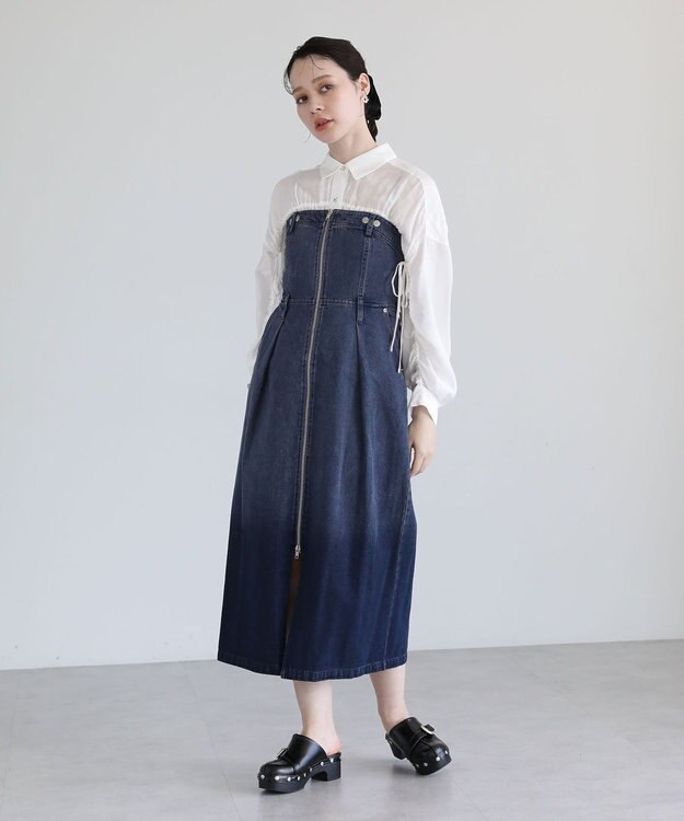 Green Parks ・ＳＵＧＡＲ　ＳＰＯＯＮ　２ｗａｙデニムジャンスカ Purple