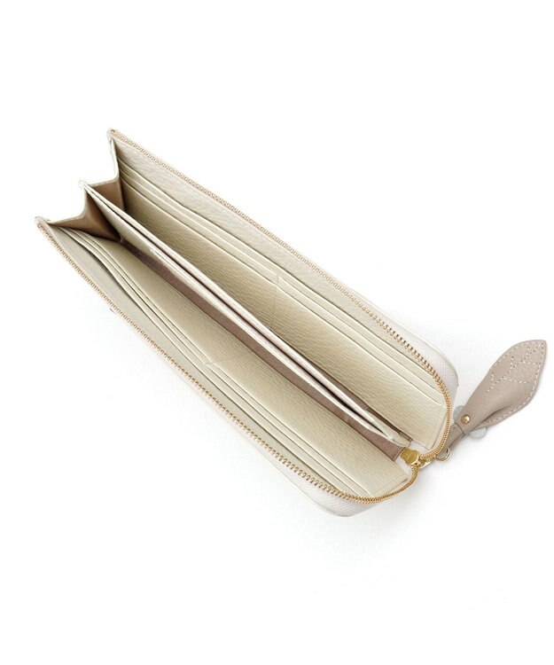 IBIZA アニマーダ　牛革　L字ファスナー長財布（ゾウ） アイボリー