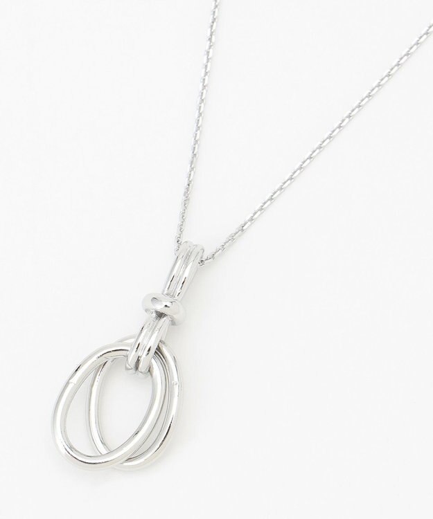 J.PRESS LADIES ヴィンテージオーバルリング ネックレス シルバー系