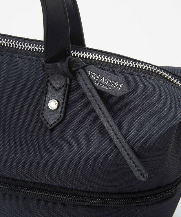 TOPKAPI 【TREASURE TOPKAPI】ナイロンコンビ 2way チェンジング トートバッグ ショルダーベルト付き ブラック