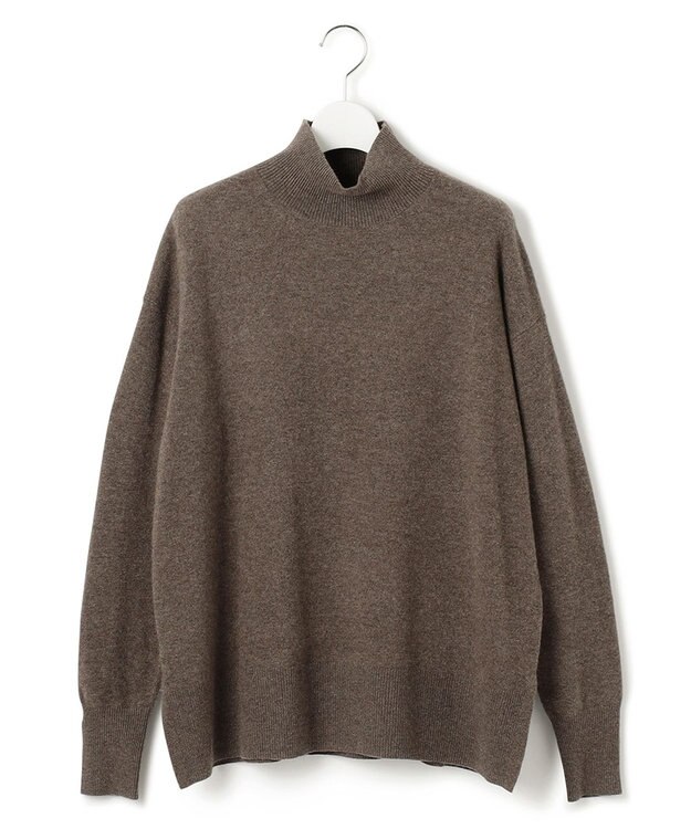 23区 CARIAGGIウールカシミヤ ハイネック ニット ダークブラウン系