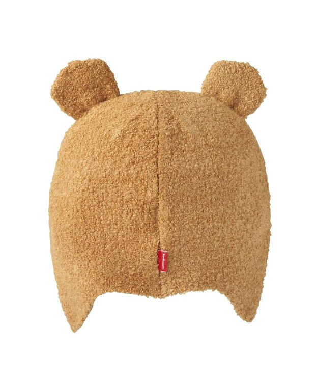 MIKI HOUSE HOT BISCUITS 【46-52cm】くまのお顔 マシュマロニットフード(帽子) ベージュ