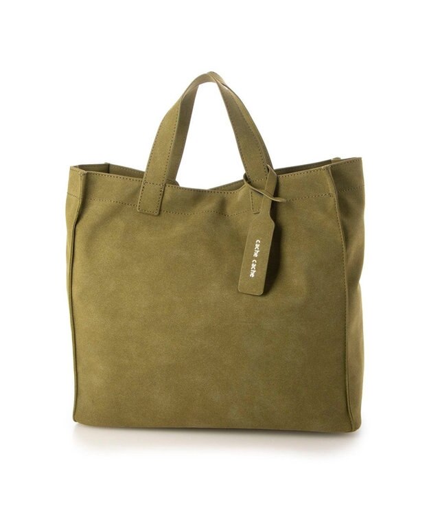 UNBILLION カシュカシュ cachecache / スエード調ショッパートートバッグ グリーン