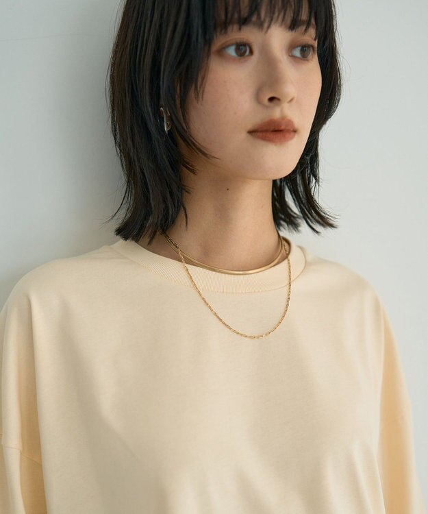 YECCA VECCA コットンルーズプルオーバー Light Yellow